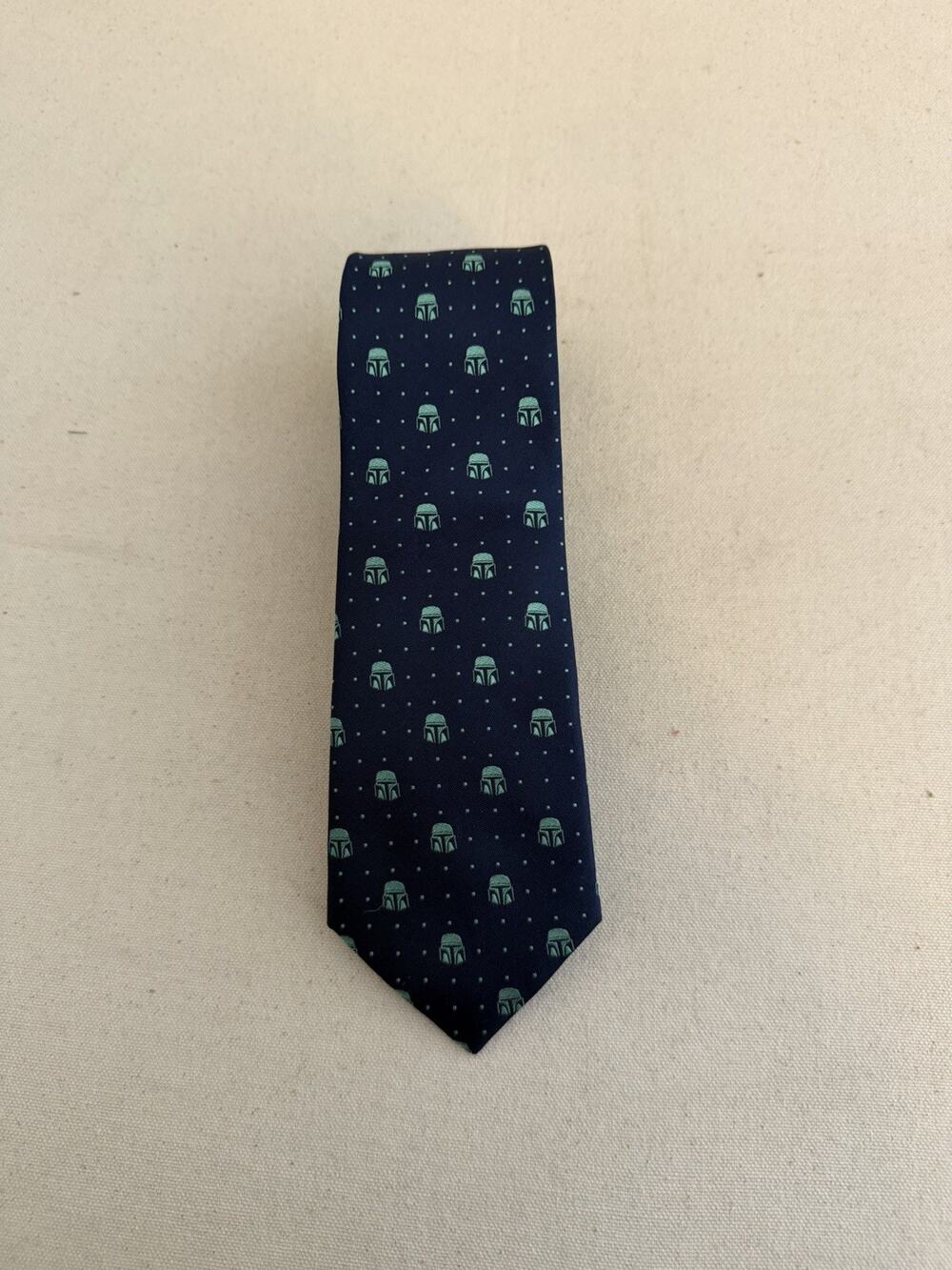 Star Wars Mandarlorian Blue and Green Silk Tie
